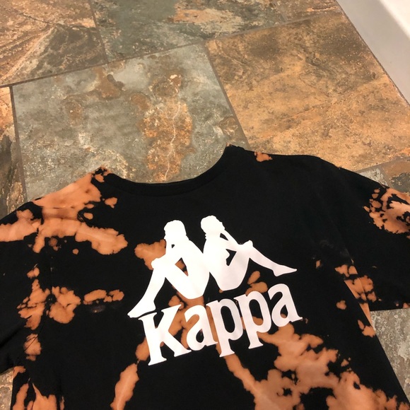 Black Bleached Kappa T-Shirt - Picture 3 of 4